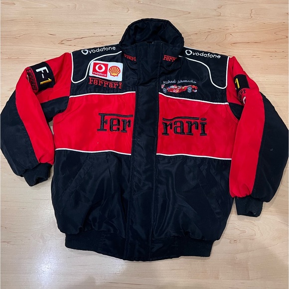 Authentic vintage 1996 Ferrari kids jacket Michael Schumacher - Picture 1 of 6